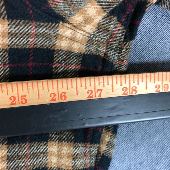 Carhartt Flannel Shirt XXL 2XL Buttton Up Long Sleeve Plaid Brown Men's - Picture 7 of 9